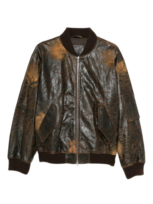 VALSTAR MILANO 1911 DISTRESSED LEATHER BOMBER